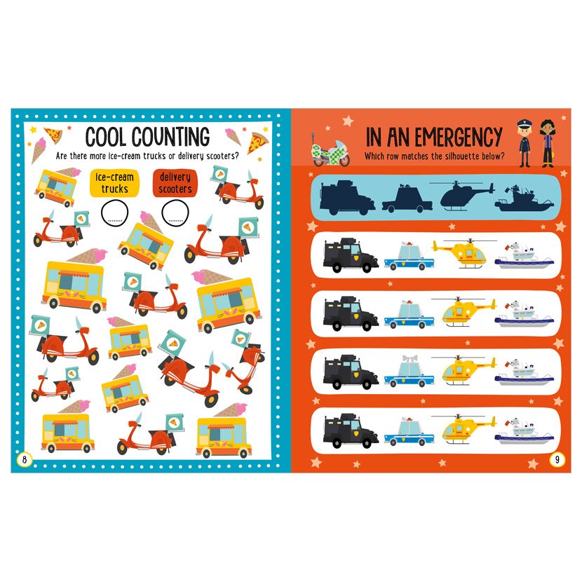 Libro De Actividades Con Stickers Acolchados Camiones