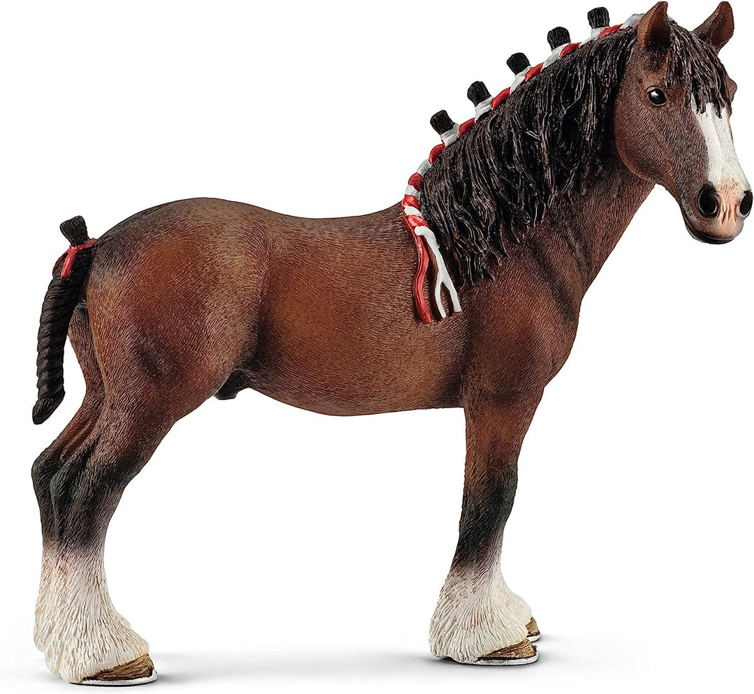 Figura Animales Caballo  Clydesdale Pintado A Mano