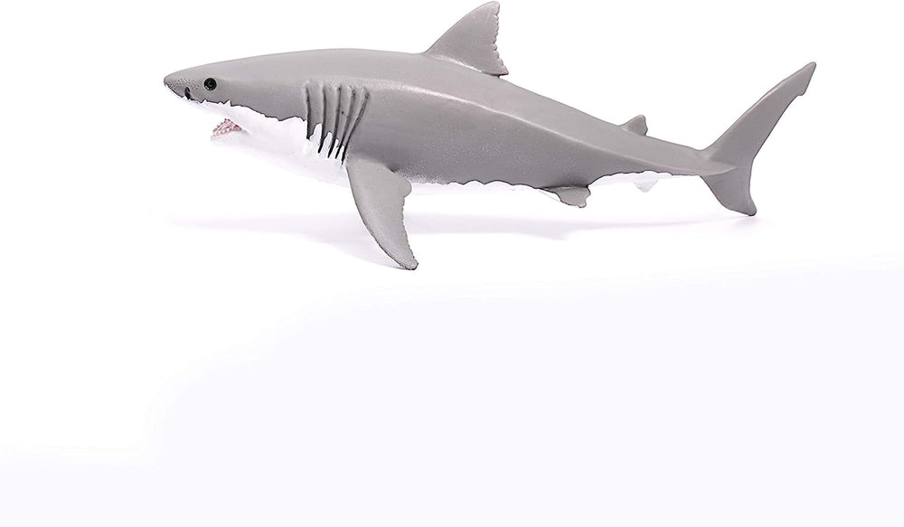 Figura Animales Tiburon Blanco Pintada A Mano
