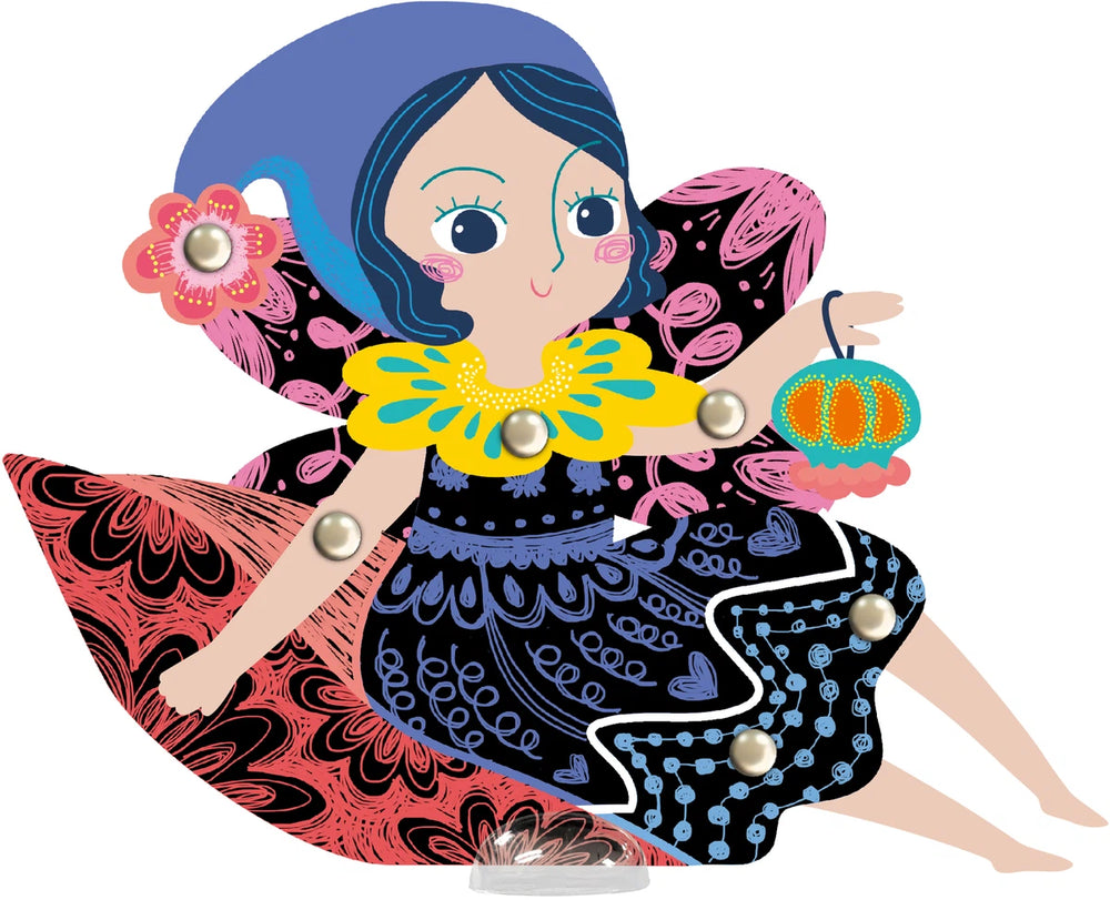 Set De Arte Marionetas Para Raspar Hadas De Jardin