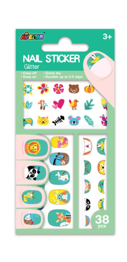 Set De Arte y Manualidades Stickers Para Uñas Animales