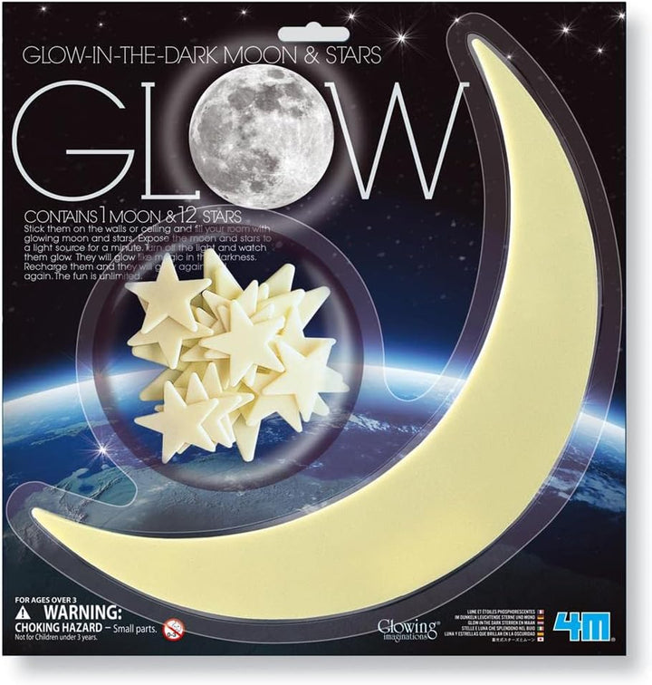 Set Luna Y Estrellas Brillan En La Oscuridad