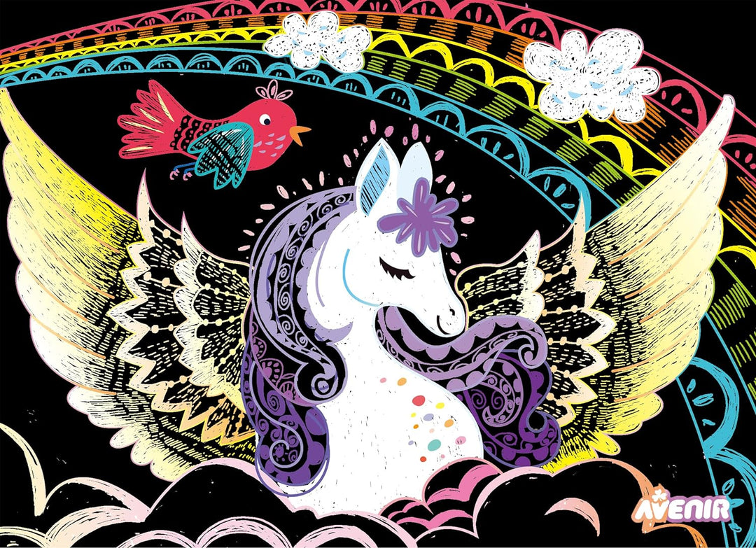 Set De Arte y Manualidades Para Raspar Pegasus
