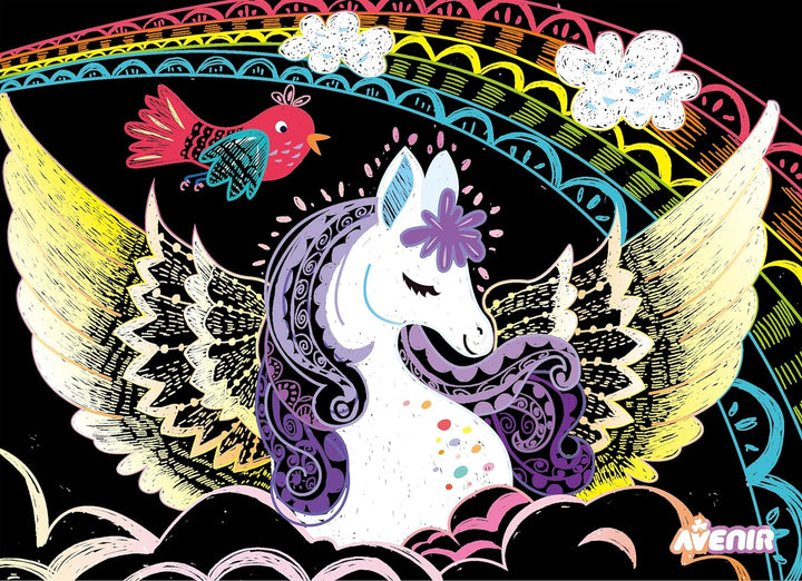 Set De Arte y Manualidades Para Raspar Pegasus