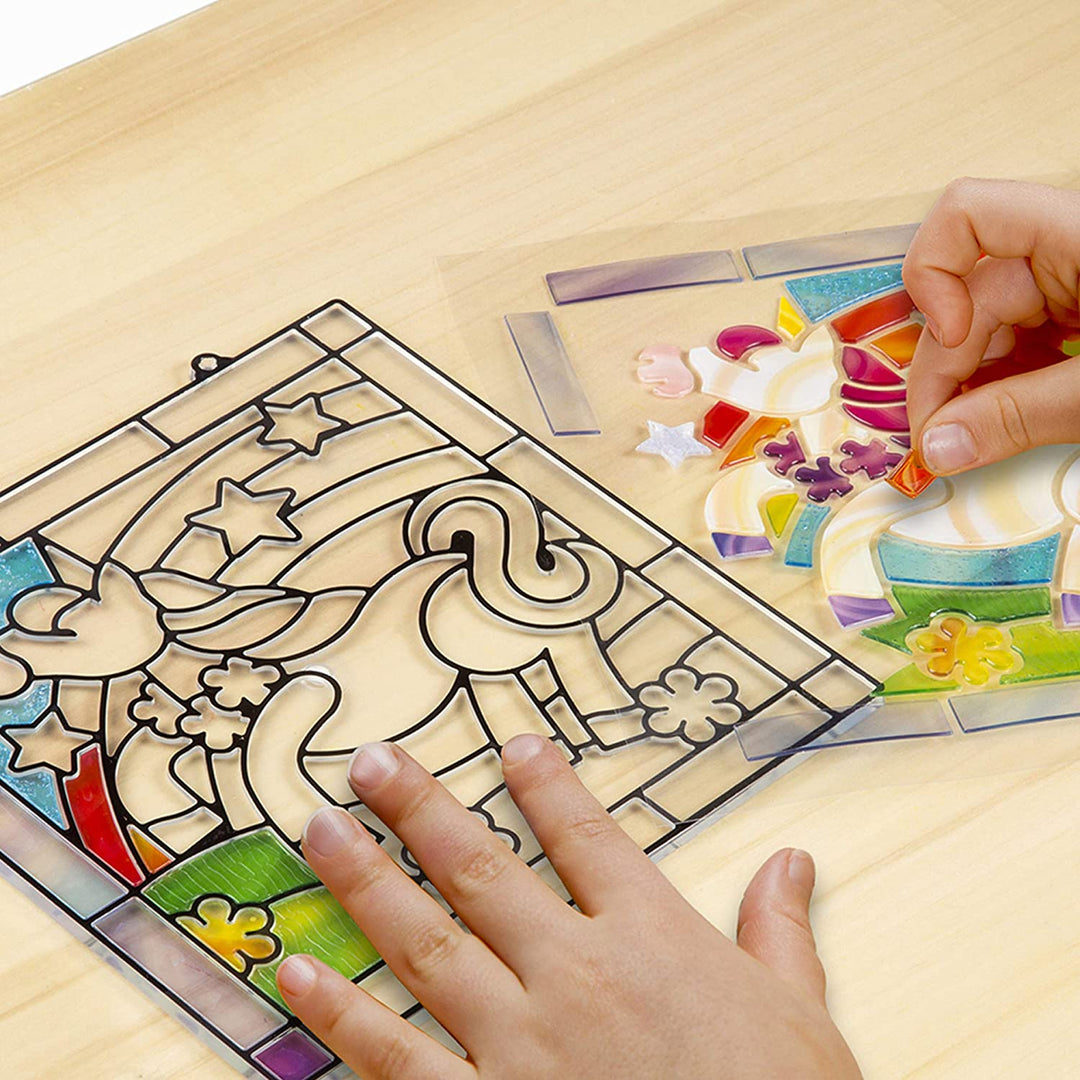 Set De Arte Disena Tus Vitrales Unicornio