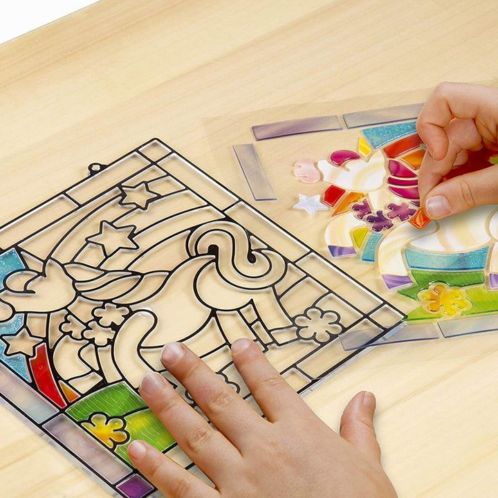 Set De Arte Disena Tus Vitrales Unicornio