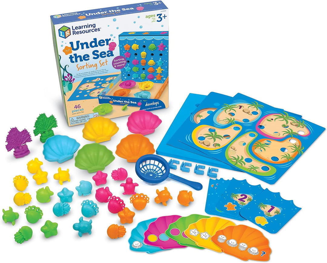 Juego De Clasificacion Y Motricidad Fina Bajo Del Mar