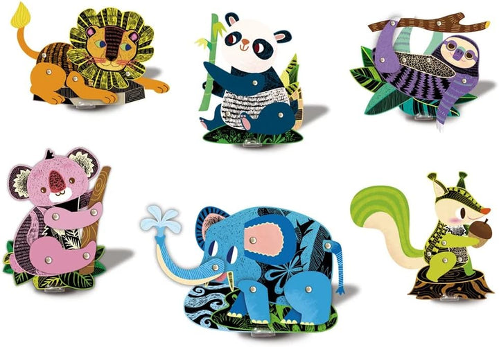 Set De Arte Marionetas Para Raspar Animales