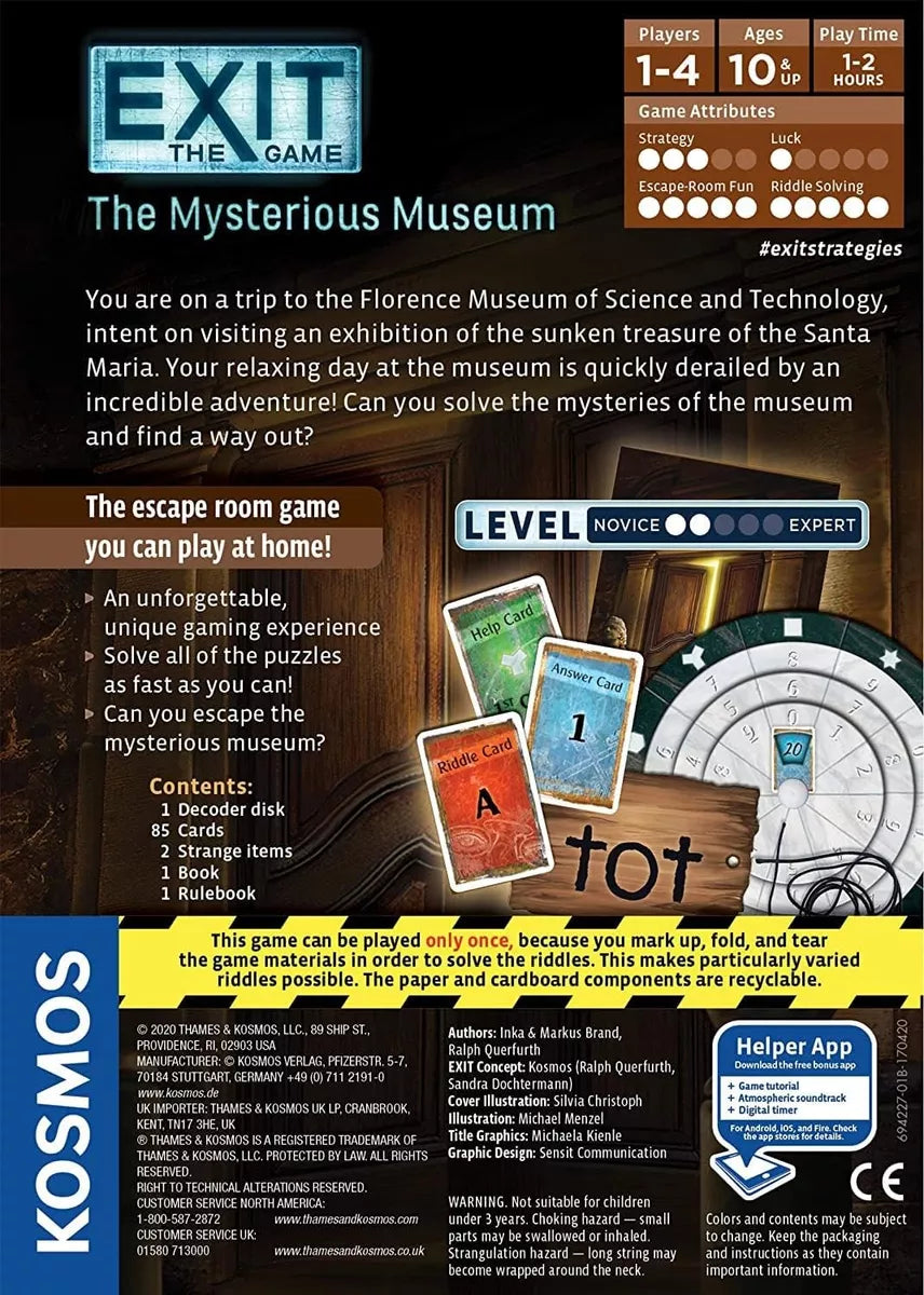 Juego De Mesa Exit El Museo Misterioso Escape Room