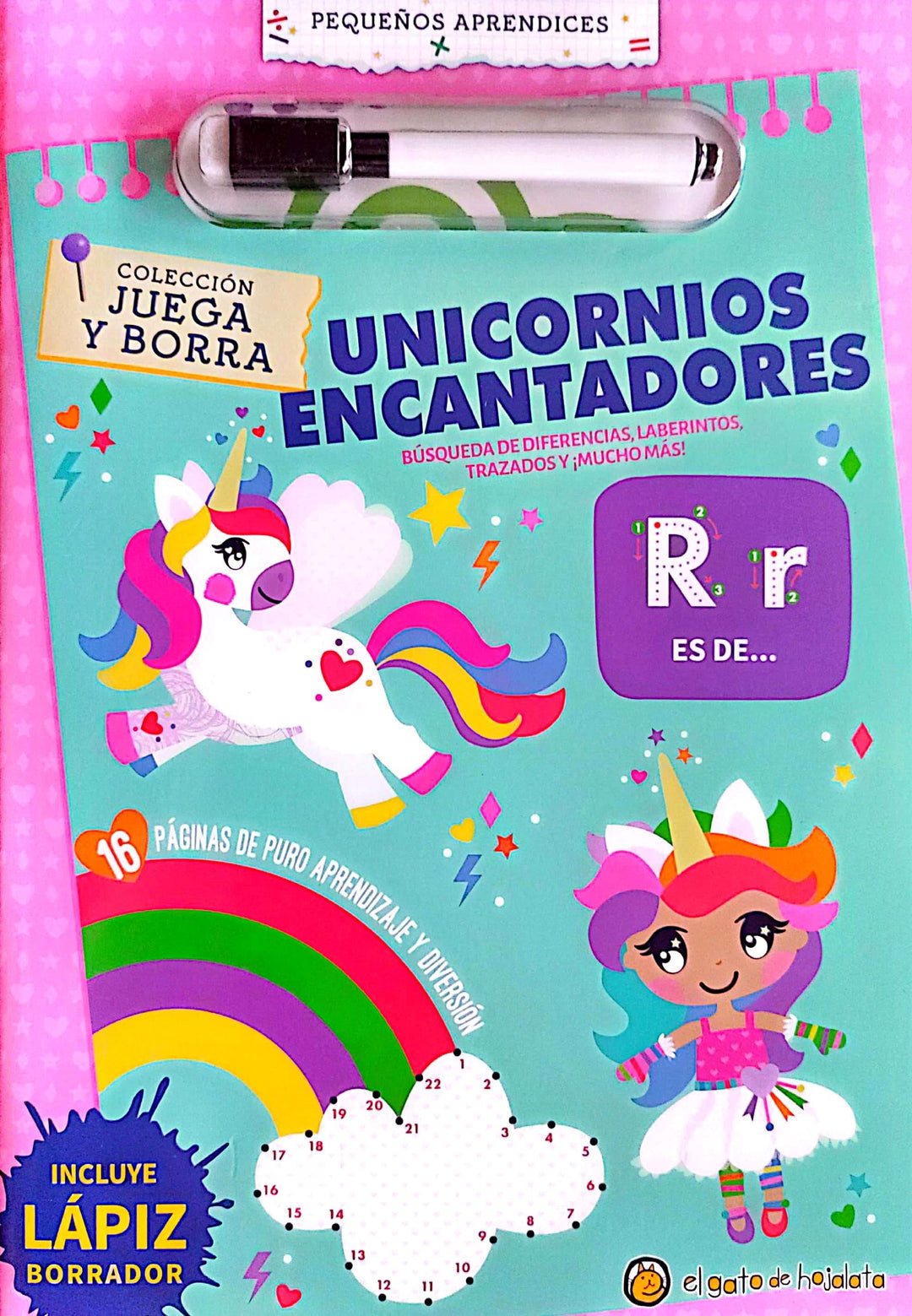 Libro De Pasatiempos Juega Y Borra Unicornios Encantadores