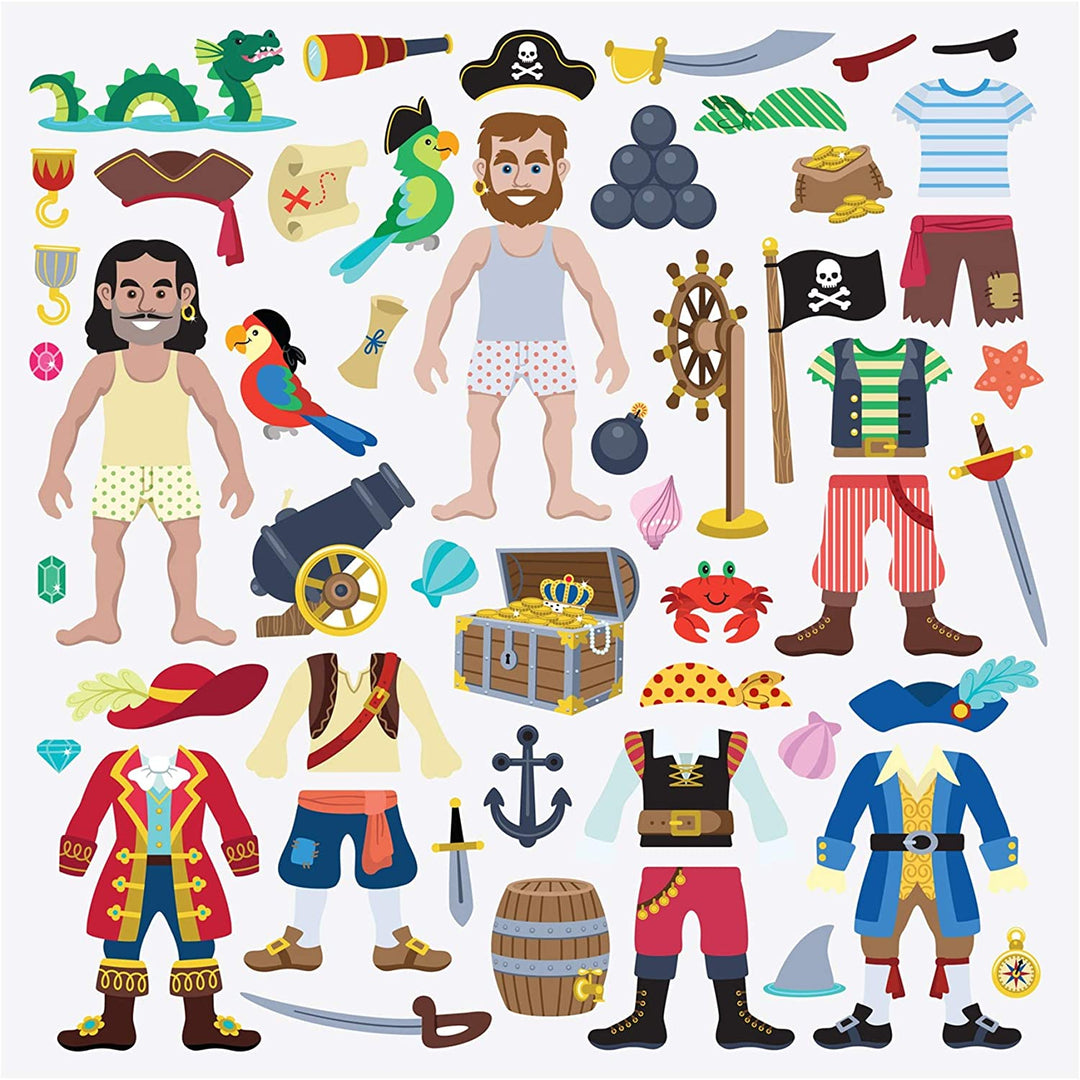 Set De Stickers Reutilizables Piratas