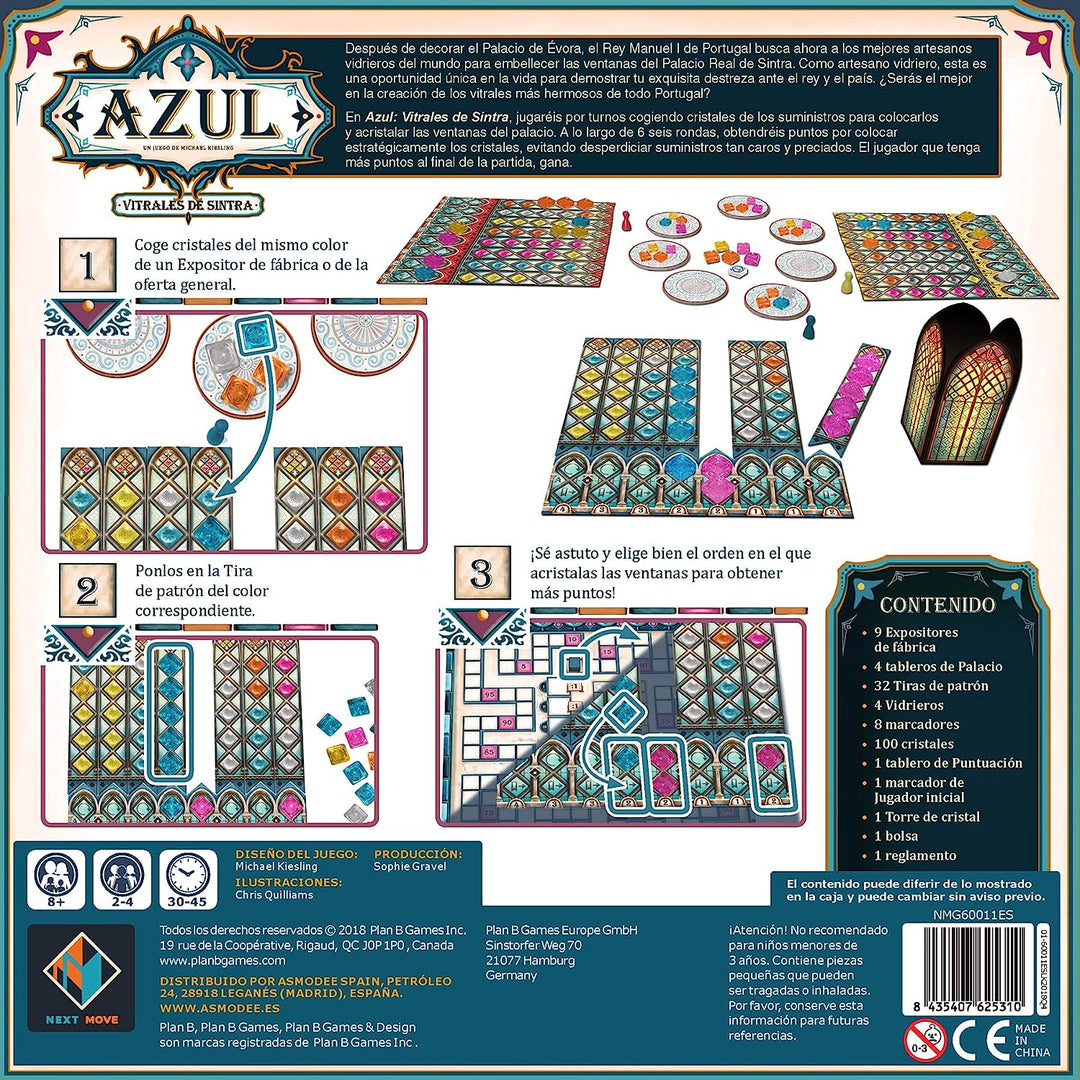 Juego De Mesa Azul Vitrales De Sintra