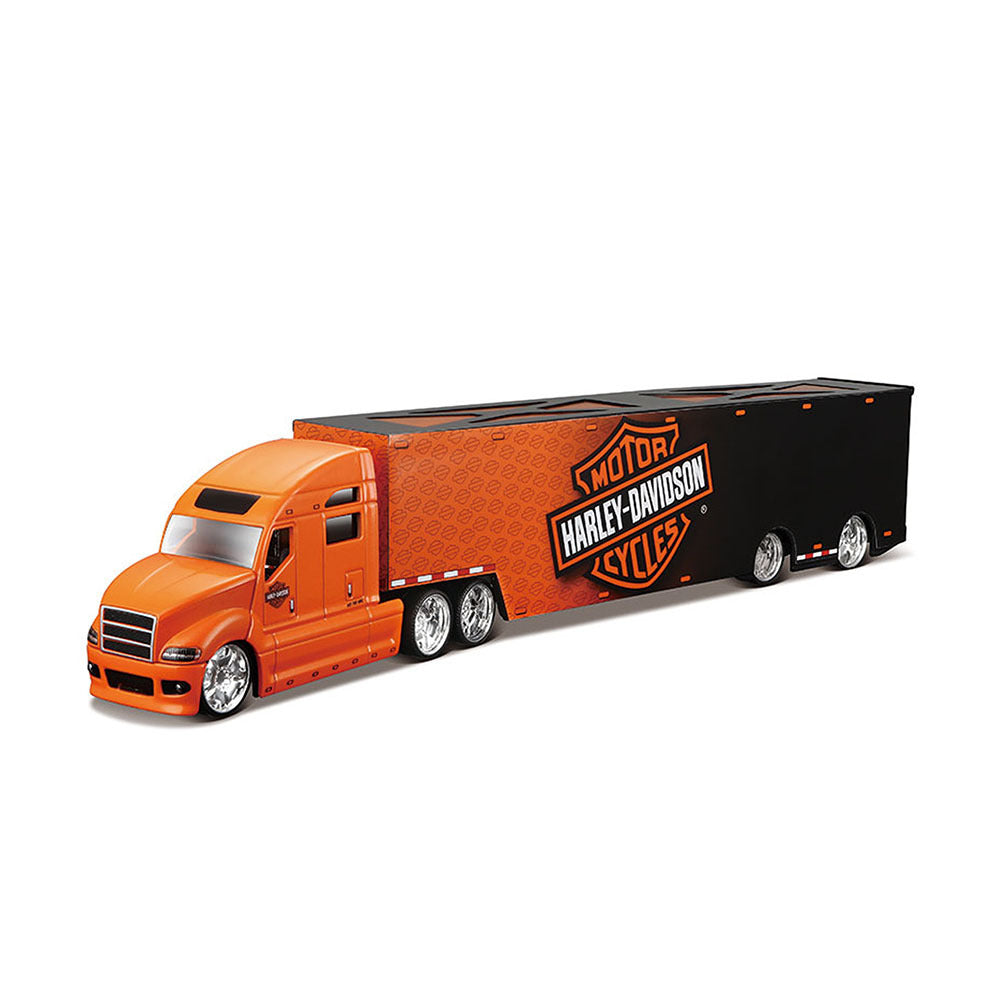 Camión A Escala 1:64 Harley Davidson Edición Especial Colección Naranja