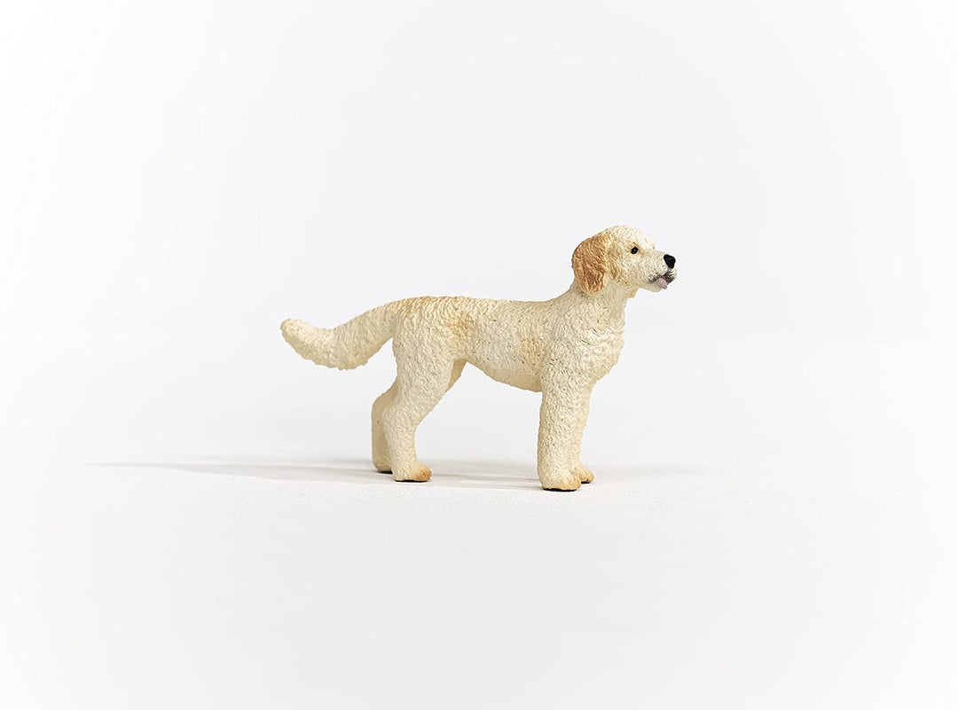 Figura Animales Perro Doodle Dorado Pintado A Mano