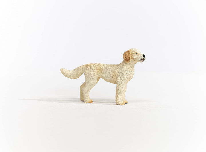 Figura Animales Perro Doodle Dorado Pintado A Mano