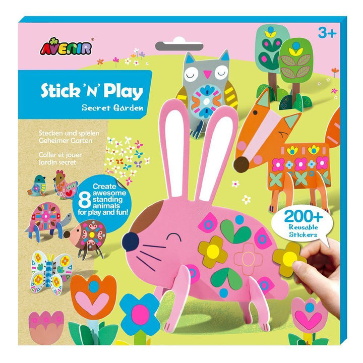 Set De Arte Y Manualidades Animales Del Jardin Con Stickers