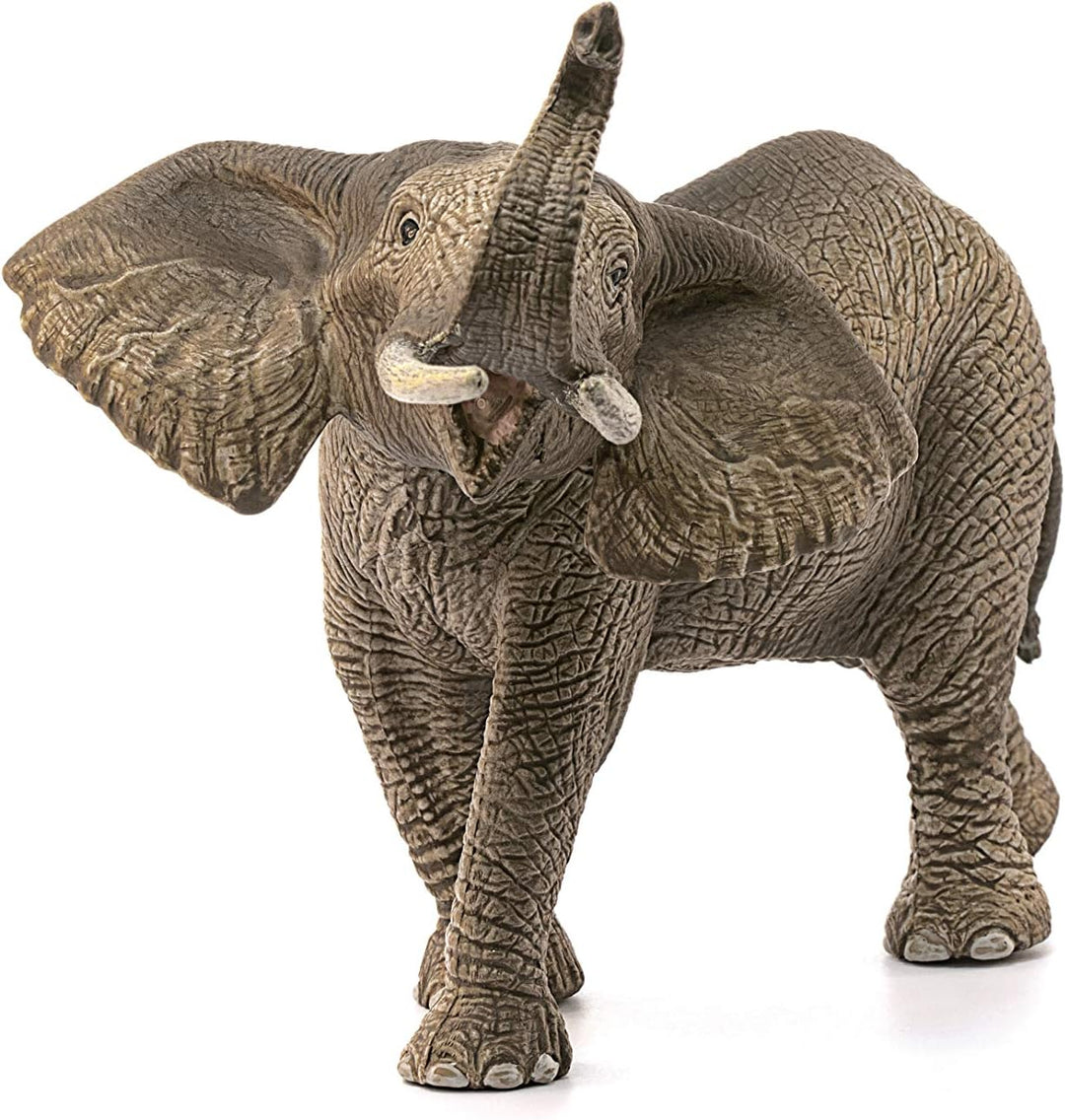 Figura Animales Elefante Africano Macho Pintado A Mano