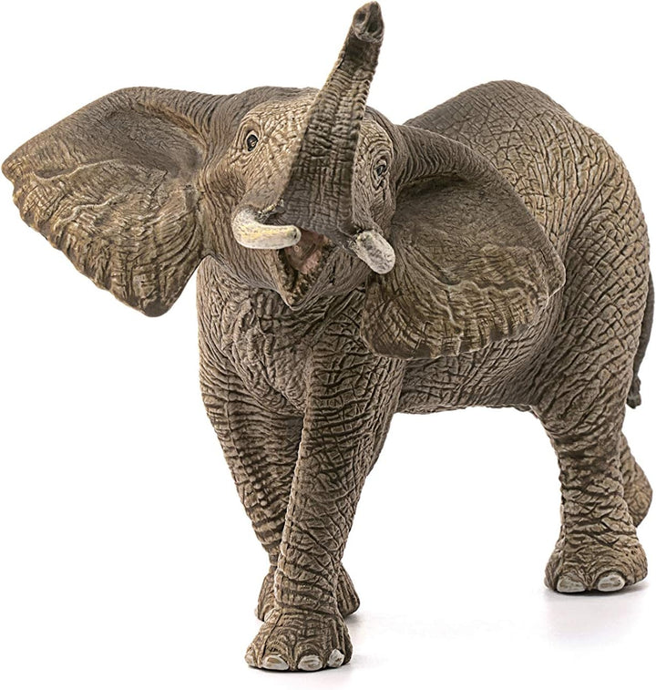 Figura Animales Elefante Africano Macho Pintado A Mano