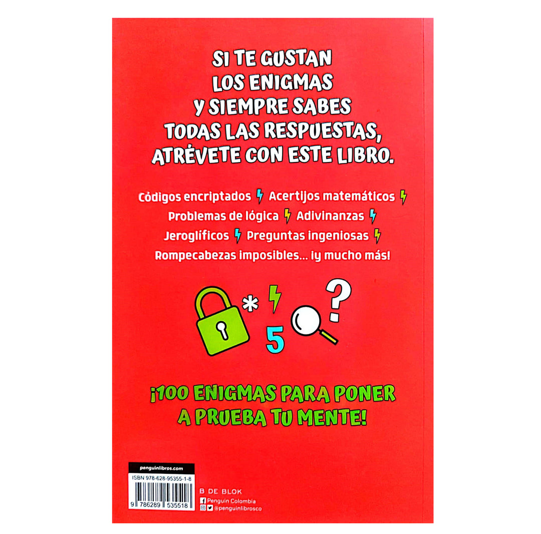 Libro De Pasatiempos 100 Enigmas Para Entrenar Tu Mente