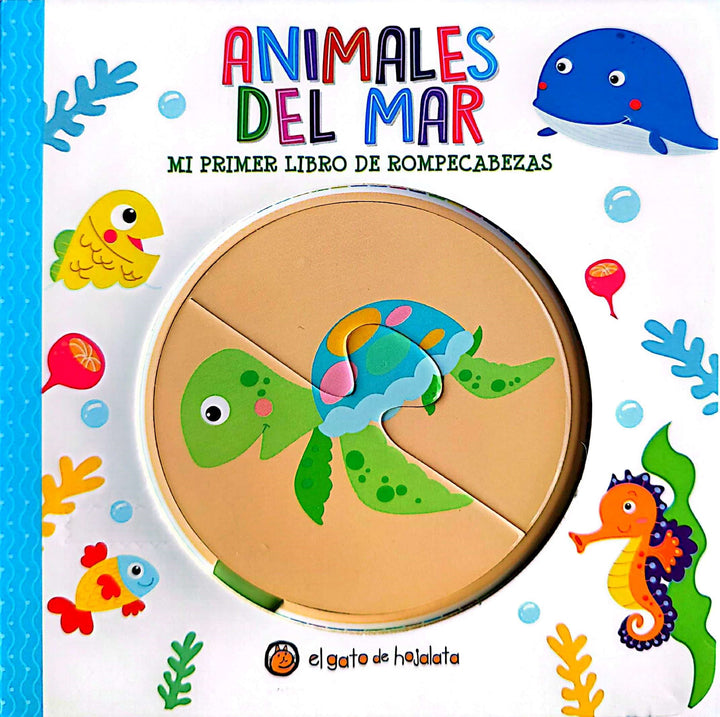 Libro y Rompecabezas Animales Del Mar