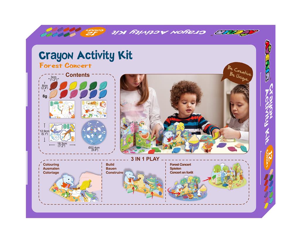 Set De Arte Y Manualidades Con Crayones Concierto De Animales