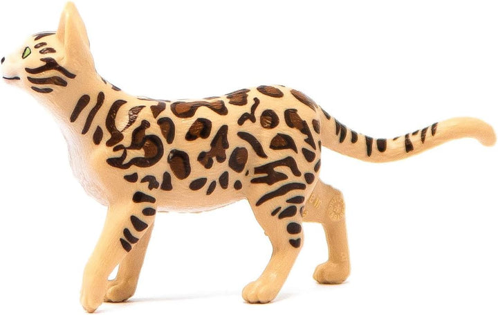 Figura Animales Gato De Bengala Pintado A Mano