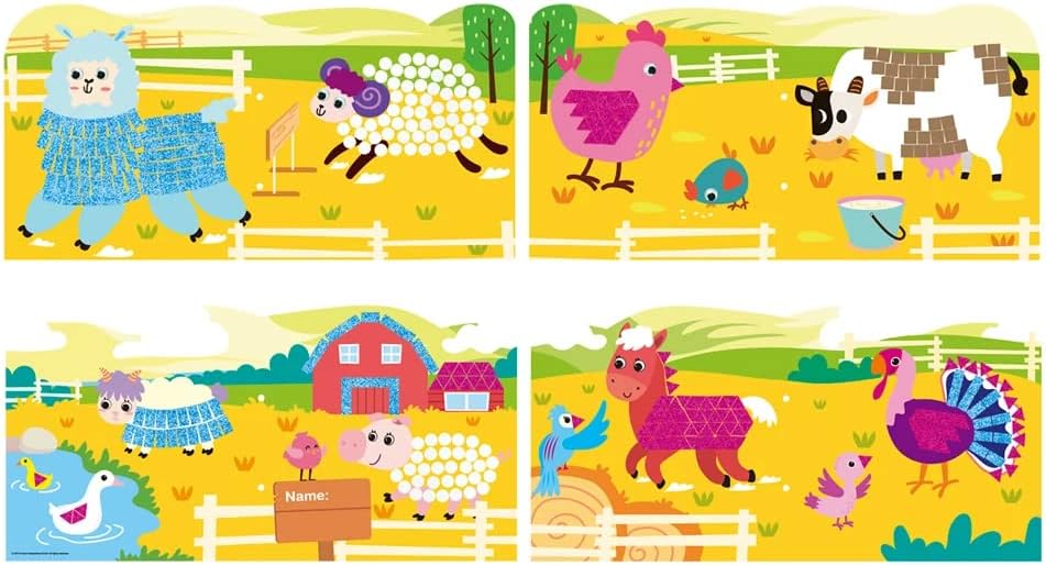 Set De Arte y Manualidades Mosaico Con Stickers Animales