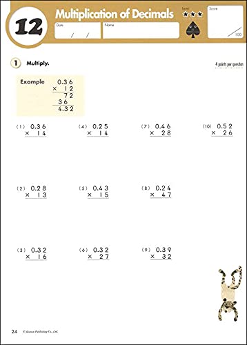 Libro Kumon Decimales Y Fracciones Quinto Grado En Ingles