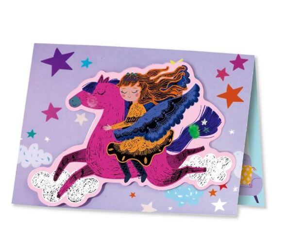 Set De Arte y Manualidades Para Raspar Tarjetas Princesas
