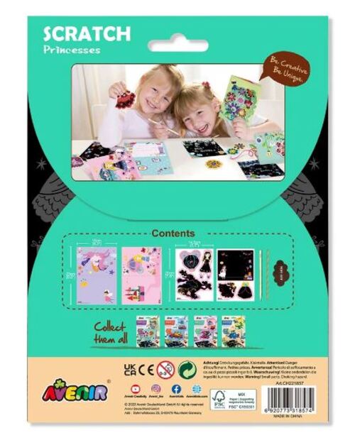 Set De Arte y Manualidades Para Raspar Tarjetas Princesas