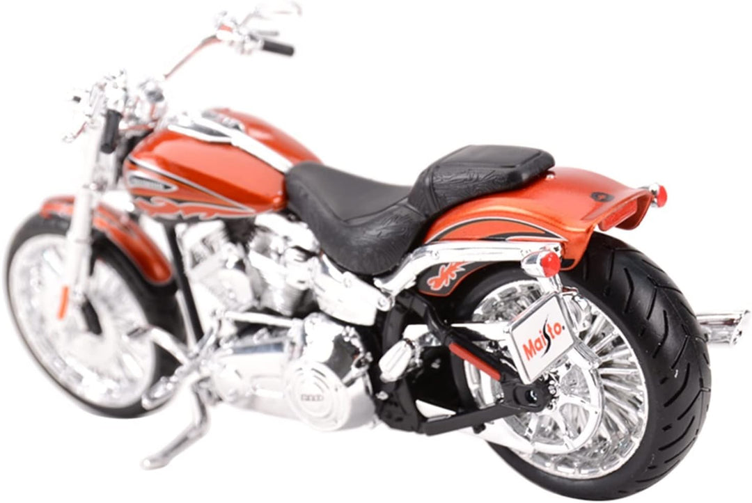 Moto A Escala 1:12 Harley Davidson Naranja Coleccionable