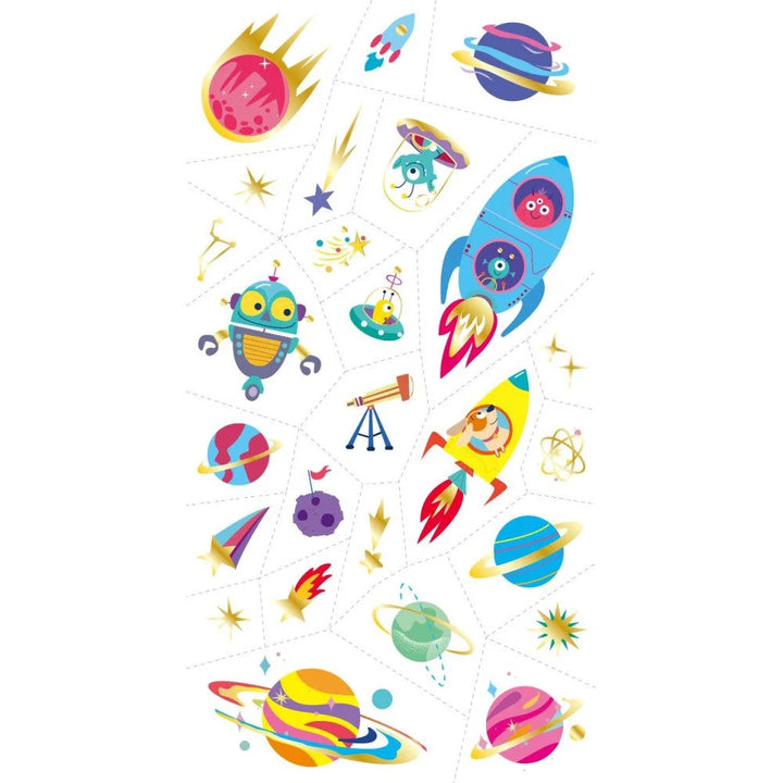 Set De Arte Stickers Y Tattoo El Espacio