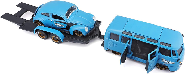 Carros Coleccion Volkswagen Van Samba/Beetle Escala 1/24