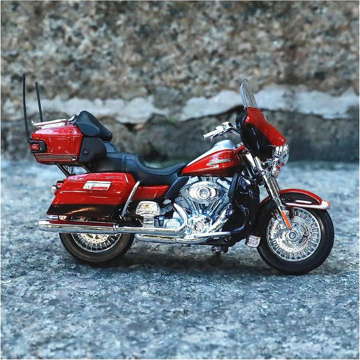 Moto A Escala 1:12 Harley Davidson Rojo Motos De Colección