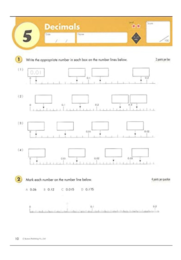 Libro Kumon Geometría Y Medidas Quinto Grado En Ingles