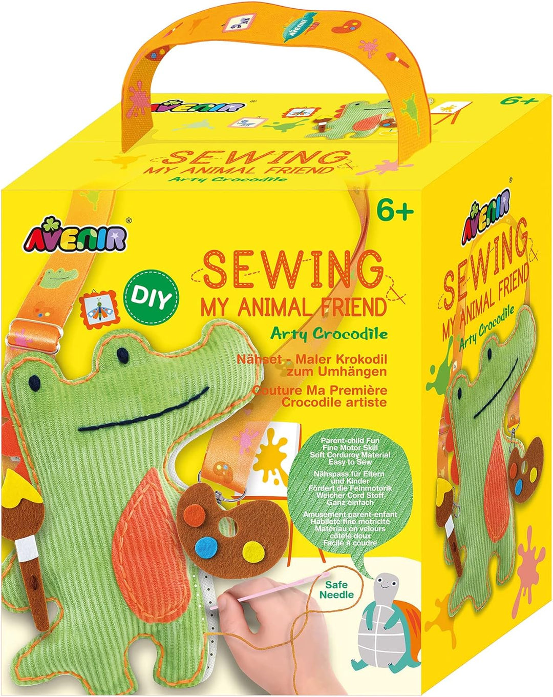 Set De Arte Y Manualidades Cocodrilo De Peluche Tejido