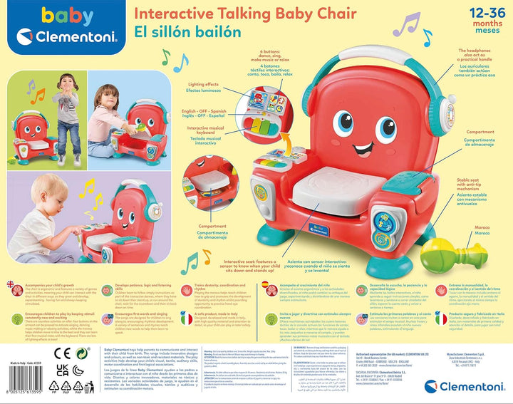 Silla Interactiva Musical Bilingüe Para Niños