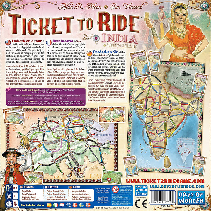 Juego De Mesa Ticket To Ride India Español