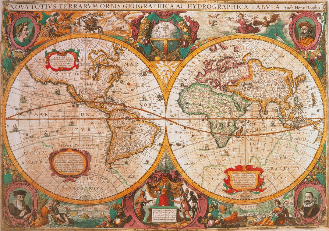 Rompecabezas 1000 Piezas Mapa Antiguo Arte