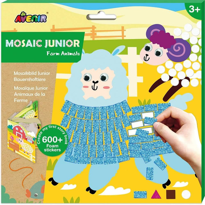 Set De Arte y Manualidades Mosaico Con Stickers Animales