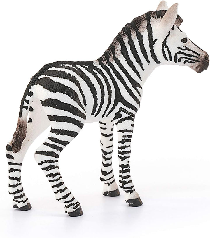 Figura Animales Cria De Cebra Pintada A Mano