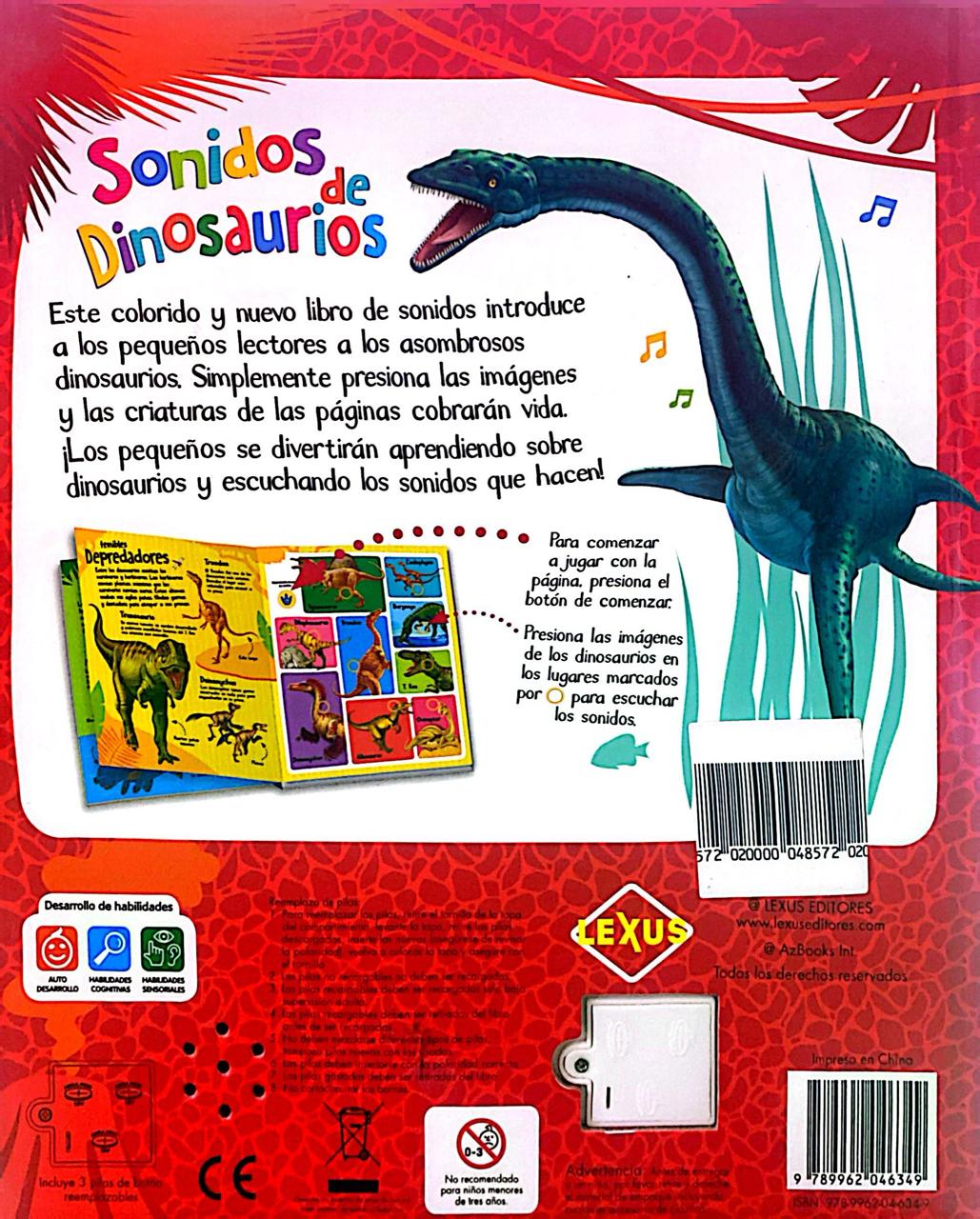 Libro Didactico Sonido De Los Dinosaurios