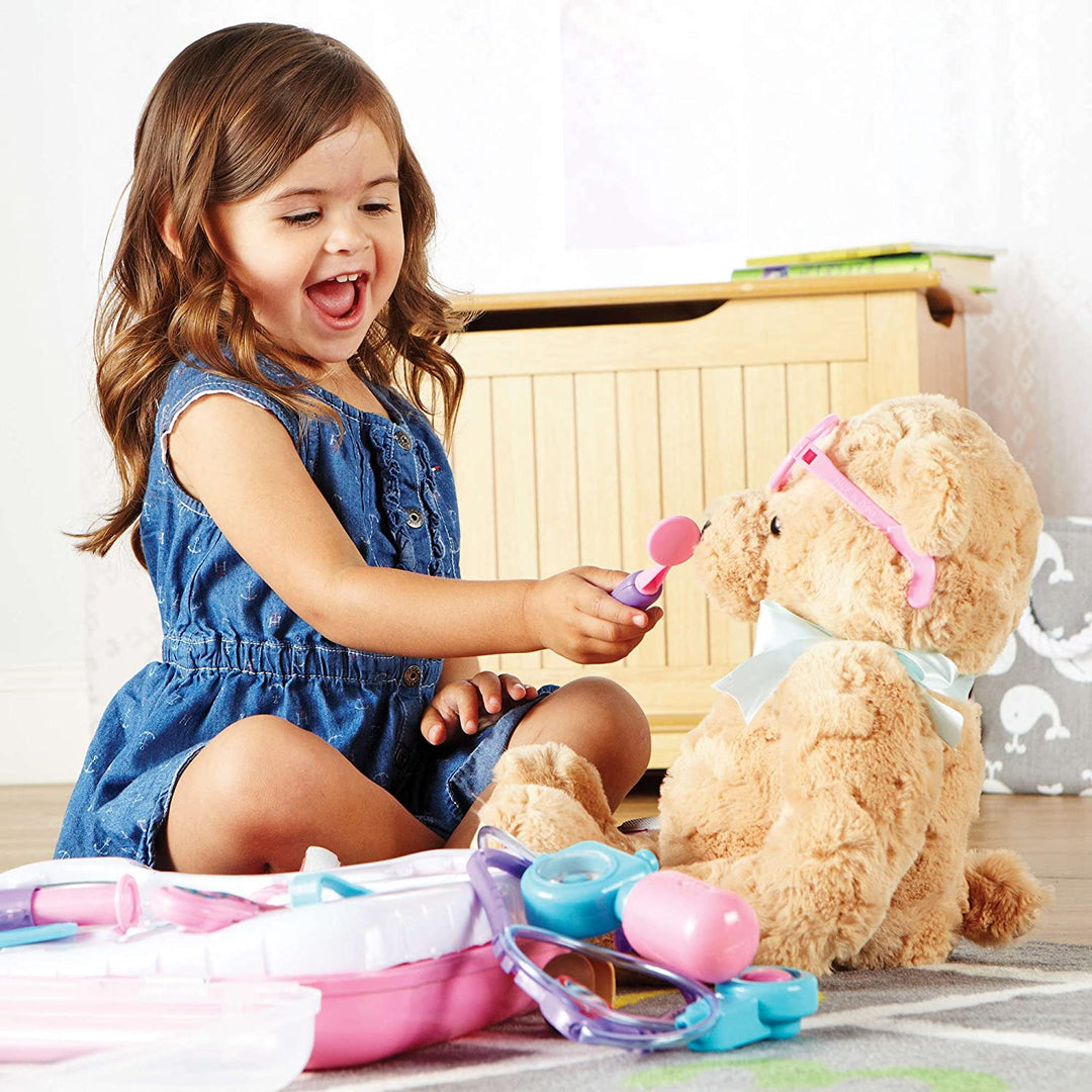 Juego Didáctico Set De Doctor Con Sonidos y Maleta Rosa