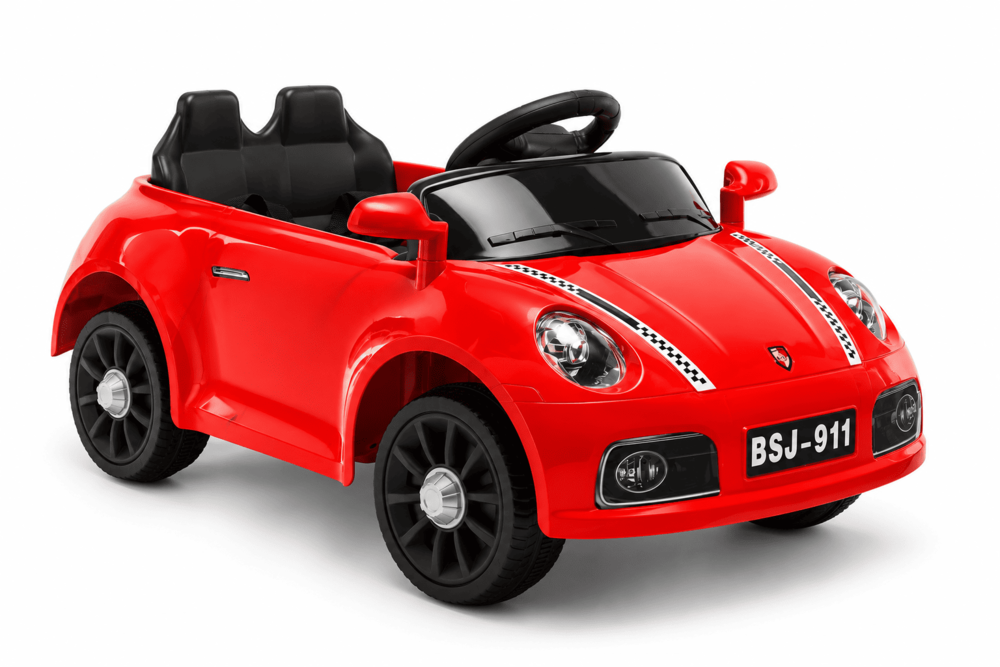 Carro Montable Tipo Porsche Sonidos Y Luces Rojo Niños