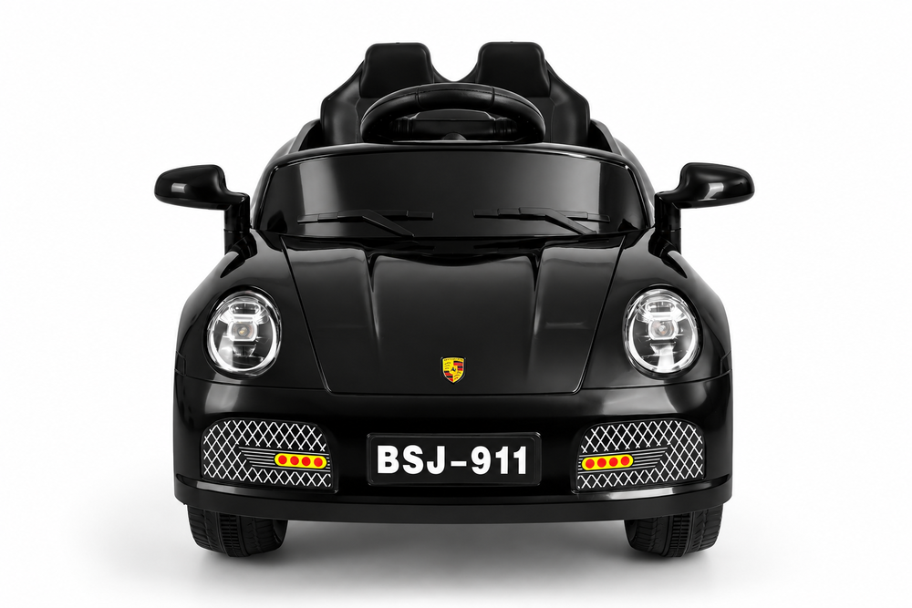 Carro Montable Tipo Porsche Sonidos Y Luces Negro Niños