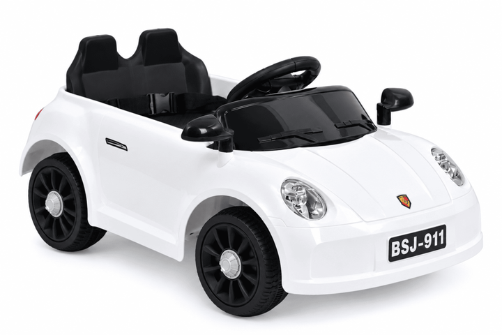 Carro Montable Tipo Porsche Sonidos Y Luces Blanco Niños