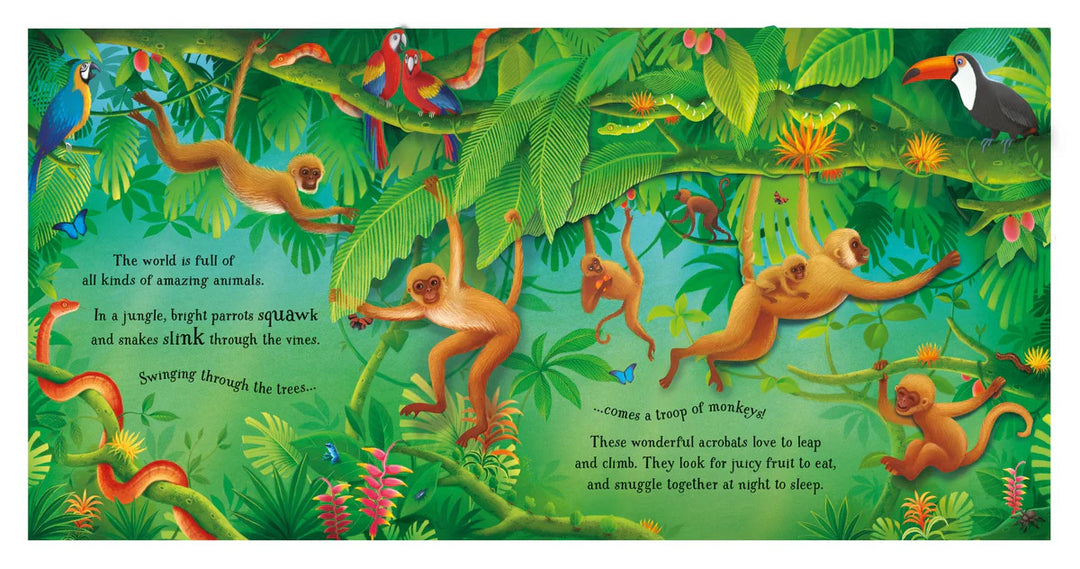 Libro Interactivo Pop-Up de Animales De La Selva Para Niños