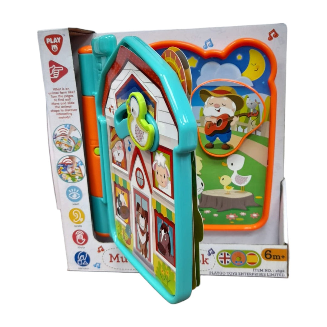 Libro Musical Interactivo Granja Bilingüe Inglés Español Para Niños