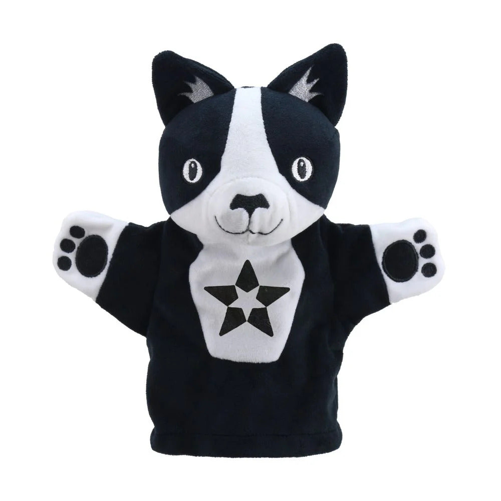 Juguete Títere Gato Contraste Blanco y Negro Para Bebés