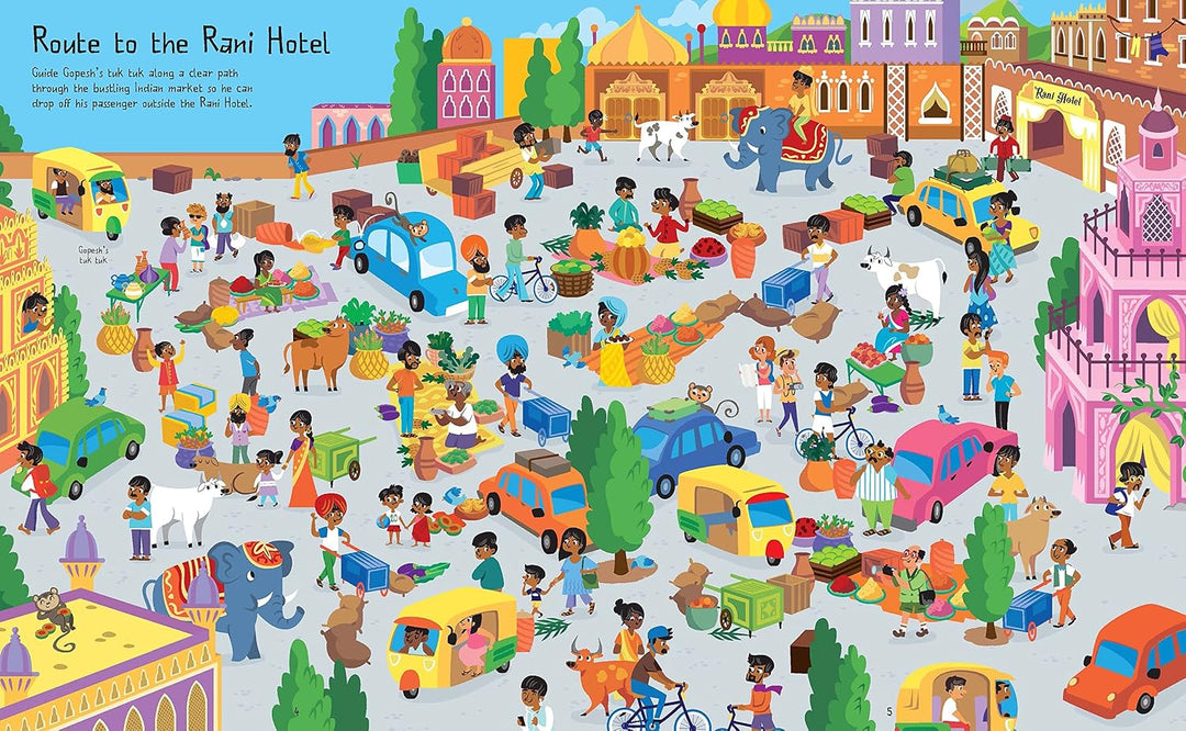 Libro Didactico Laberintos Around the World Mazes Para Niños
